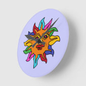 CR aztekische Sun-Wanduhr Runde Wanduhr (Winkel)