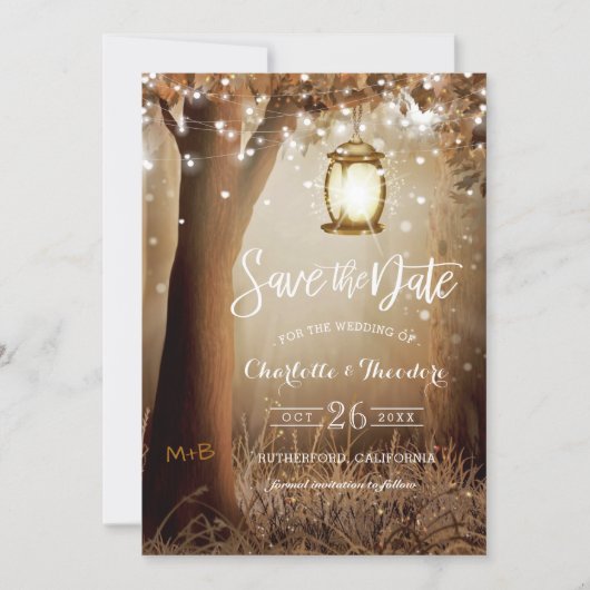 CR Code Rustic Country Wedding Save the Date (Vorderseite)
