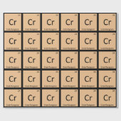 Cr. Crab Rangoon Appetizer Chemistry Symbol Geschenkpapier (Flach)