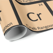 Cr. Crab Rangoon Appetizer Chemistry Symbol Geschenkpapier (Rolleneckpunkt)