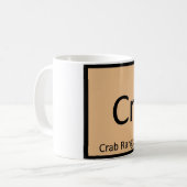 Cr. Crab Rangoon Appetizer Chemistry Symbol Kaffeetasse (Vorderseite Links)