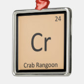 Cr - Crab Rangoon Appetizer Chemistry Symbol Ornament Aus Metall (Links)