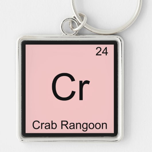 Cr - Crab Rangoon Funny Chemistry Element Symbol Schlüsselanhänger (Vorne)