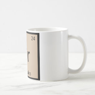Cr - Crabcakes Chemie Periodisches Tabellensymbol Kaffeetasse