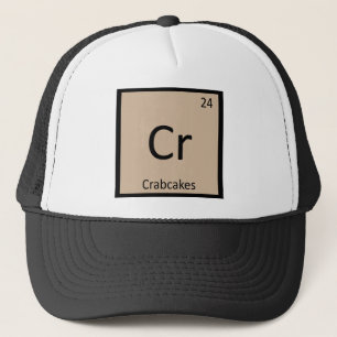 Cr - Crabcakes Chemie Periodisches Tabellensymbol Truckerkappe