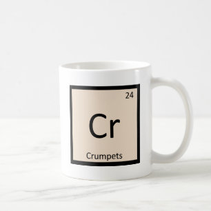 Cr - Fladen-Chemie-Periodensystem-Symbol Kaffeetasse
