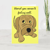 CR - Funny Puppy Get Well Card Karte (Vorderseite)