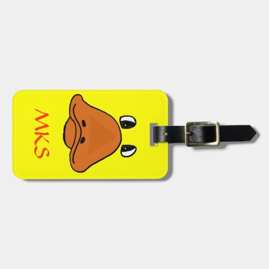 CR lustiger Enten-Gesichts-Gepäckanhänger Gepäckanhänger (Vorderseite horizontal)