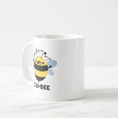Cra-bee Funny Crabby Bee Pun Kaffeetasse (Vorderseite Links)