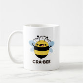 Cra-bee Funny Crabby Bee Pun Kaffeetasse (Links)