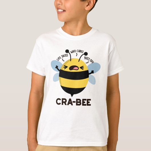 Cra-bee Funny Crabby Bee Pun T-Shirt (Vorderseite)