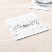 Crab Adult Coloring Paper Untersetzer (angewinkelt)