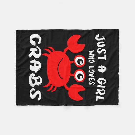 Crab Animal Lover Women Geschenk nur ein Mädchen, Fleecedecke (Vorderseite (Horizontal))