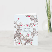 Crab Apple Baumherzen Valentinins Grußkarte Karte (Vorderseite)