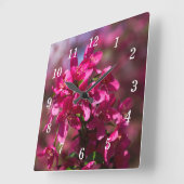 Crab Apple Shadows Wall Clock Quadratische Wanduhr (Winkel)