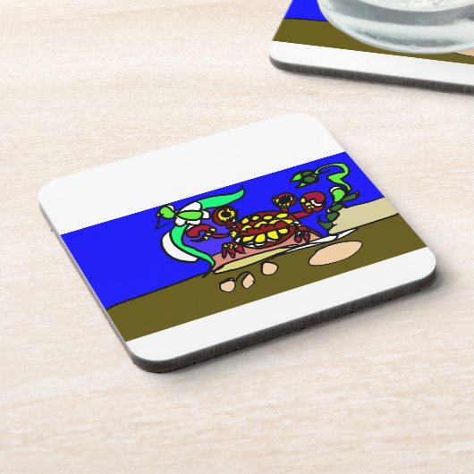 Crab art getränkeuntersetzer (Linke Seite)
