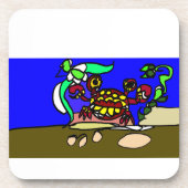 Crab art getränkeuntersetzer (Vorderseite)