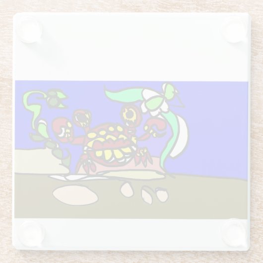 Crab art glasuntersetzer (Rückseite)