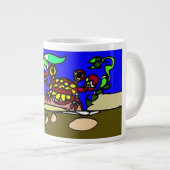 Crab art Jumbo-Tasse (Vorderseite Rechts)