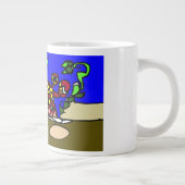 Crab art Jumbo-Tasse (Rechts)
