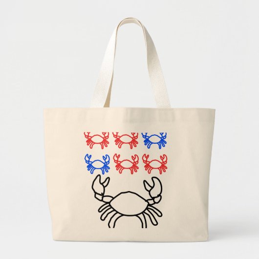 Crab Astrology Identity Tote – Heart‑Led Sign Gift Jumbo Stoffbeutel (Vorne)