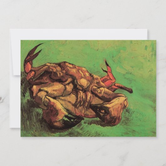 Crab auf dem Rücken von Vincent van Gogh Einladung (Vorderseite)