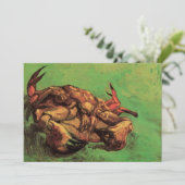 Crab auf dem Rücken von Vincent van Gogh Einladung (Stehend Vorderseite)