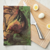 Crab auf dem Rücken von Vincent van Gogh Geschirrtuch (Viertel Falte)