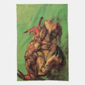 Crab auf dem Rücken von Vincent van Gogh Geschirrtuch (Vertikal)