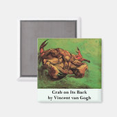 Crab auf dem Rücken von Vincent van Gogh Magnet (Vorderseite/Rückseite)