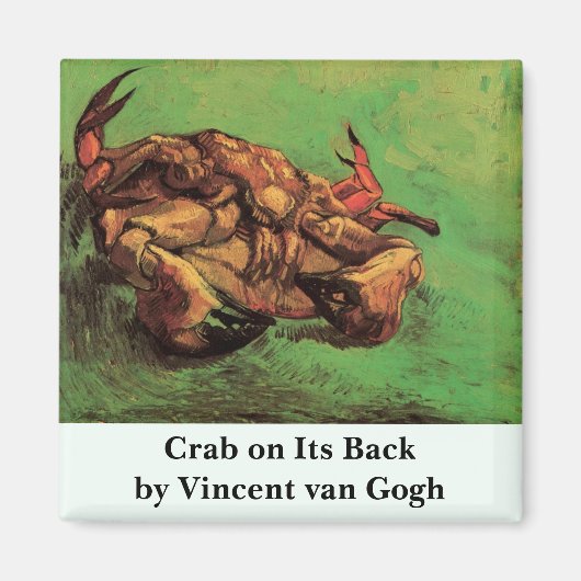 Crab auf dem Rücken von Vincent van Gogh Magnet (Vorne)