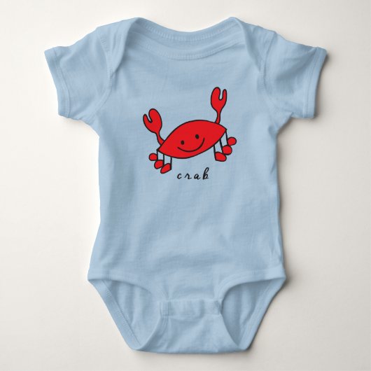 Crab Baby Bodysuit und One-Piece (mit Base) Baby Strampler (Vorderseite)