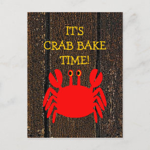 Crab Bake! Einladungspostkarte