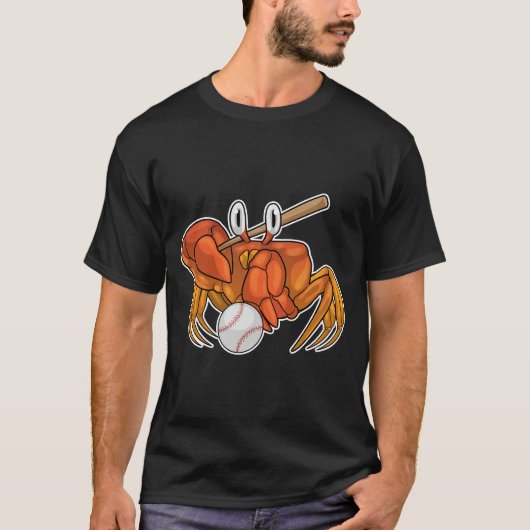 Crab Baseball Baseball T-Shirt (Vorderseite)