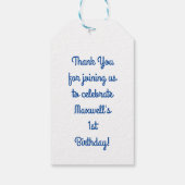 Crab Beach Birthday Party Geschenkanhänger (Rückseite)