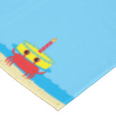 Crab Beach Birthday Party Tischdecke (Schrägansicht)