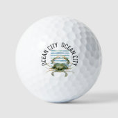 CRAB Beach Küste OCEAN CITY Golfball (Vorderseite)