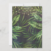 Crab Beach Palm String Lights Wedding Einladung (Rückseite)