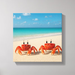 Crab between Worlds - Schwellenwert berührt Leinwanddruck