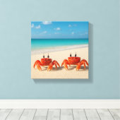 Crab between Worlds - Schwellenwert berührt Leinwanddruck (Insitu (Holzboden))