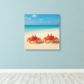 Crab between Worlds - Schwellenwert berührt Leinwanddruck (Insitu (Holzboden))