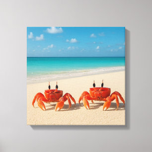Crab between Worlds - Schwellenwert berührt Leinwanddruck