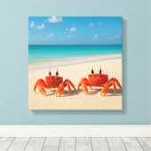 Crab between Worlds - Schwellenwert berührt Leinwanddruck (Insitu (Holzboden))