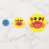 Crab Birthday Party Beach Konfetti (Vorderseiten)