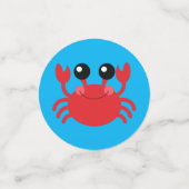 Crab Birthday Party Beach Konfetti (Klein Vorderseite)