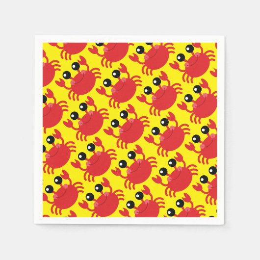 Crab Birthday Party Beach Serviette (Vorderseite)