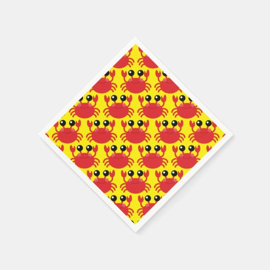 Crab Birthday Party Beach Serviette (Ecke)