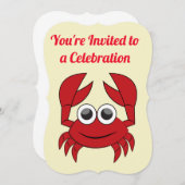 Crab Birthday Party Einladung Feier (Vorne/Hinten)