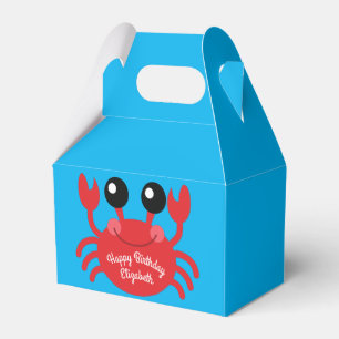 Crab Birthday Party Niedlich Cartoon Kinder Geschenkschachtel