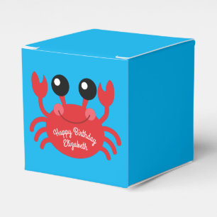 Crab Birthday Party Niedlich Cartoon Kinder Geschenkschachtel